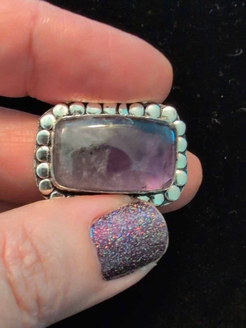 Rectangular Amethyst Ring - Picture 3 of 8